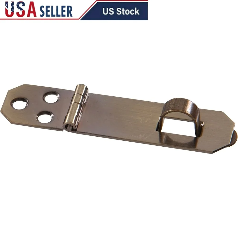 

Solid Brass Mini Hasp Antique Finish Small Padlocks Surface Mounted Durable Hardware 1-Pack Ideal Home Decor