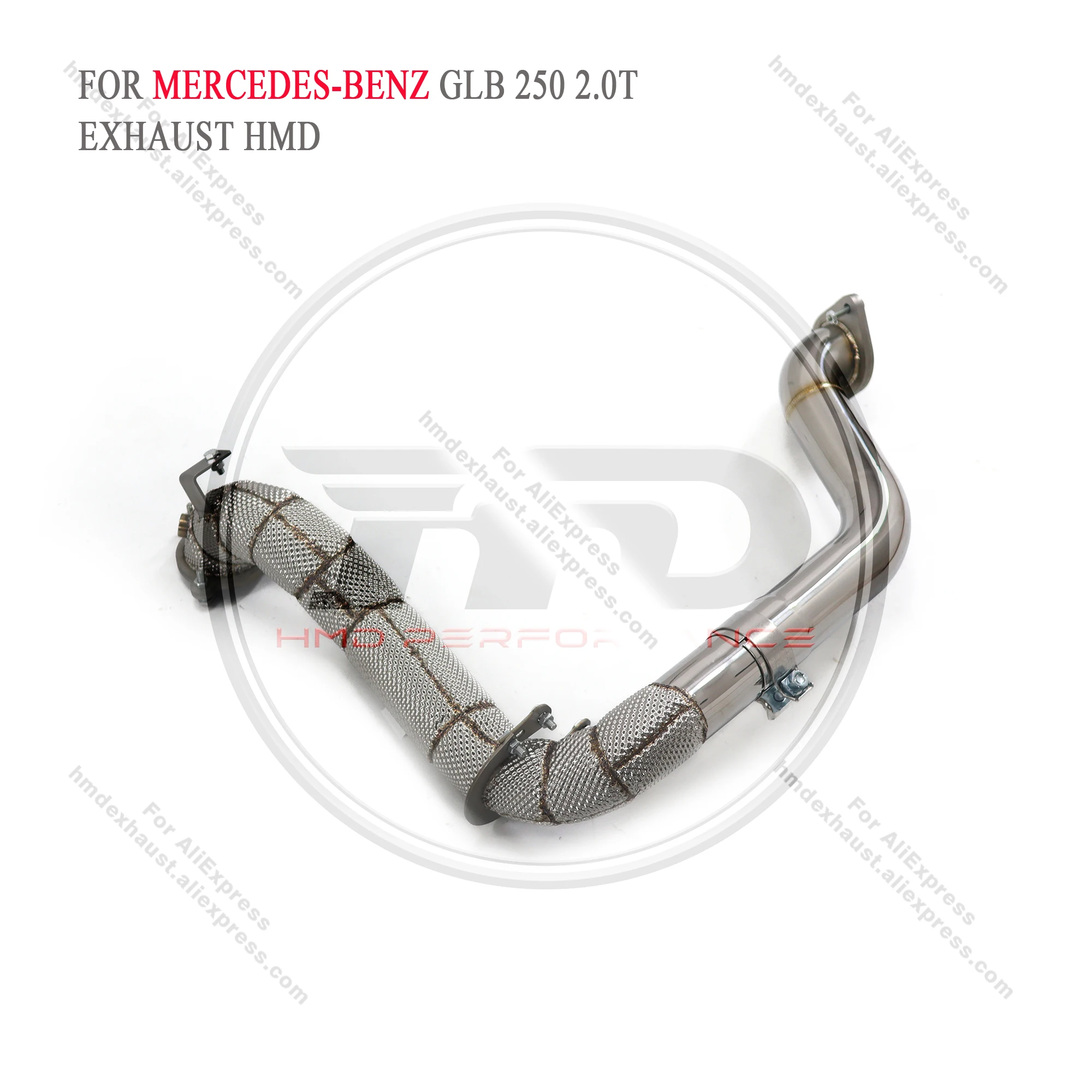 HMD Performance Exhaust For Mercedes Benz GLB 250 2.0T Downpipe Exhaust with Insulation Material