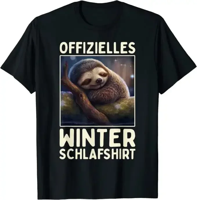 Chill with Sloth Vibes Winter Sleep T Shirt Cozy Hibernation Lovers