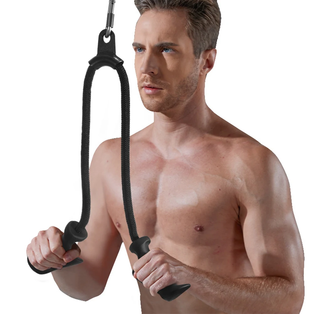 Tricep Rope Pulldown Attachments Exercise Handle Ergonomic Tricep Workout Cable Attachment Multi-Function for Home Gym