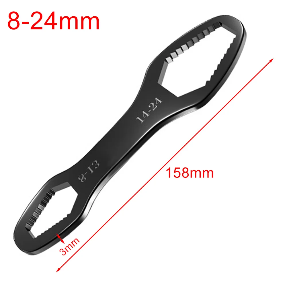 8-24mm Torx-Wrench Adjustable Self-tightening Multifunction Glasses Wrench Board Double-Head Torx-Spanner Hand Tools For Factory