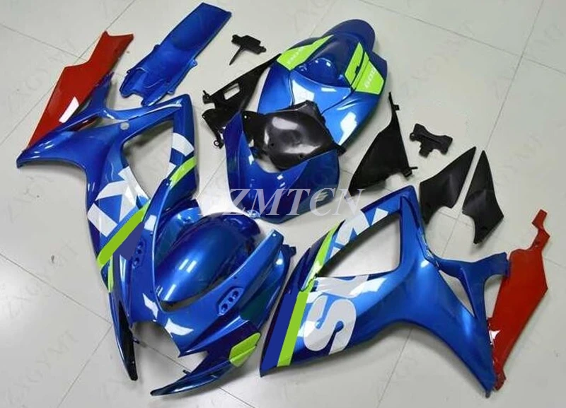 Injection Mold New ABS Fairings Kit Fit for Suzuki K6 GSX-R 600 750 2006 2007 06 07 Bodywork Set Blue Red