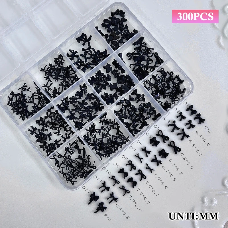 12 Grids Colorful Bowknot Set Resin Ribbon Nail Art Accessories Decoration DIY Manicure Mini Nail Gems image 5