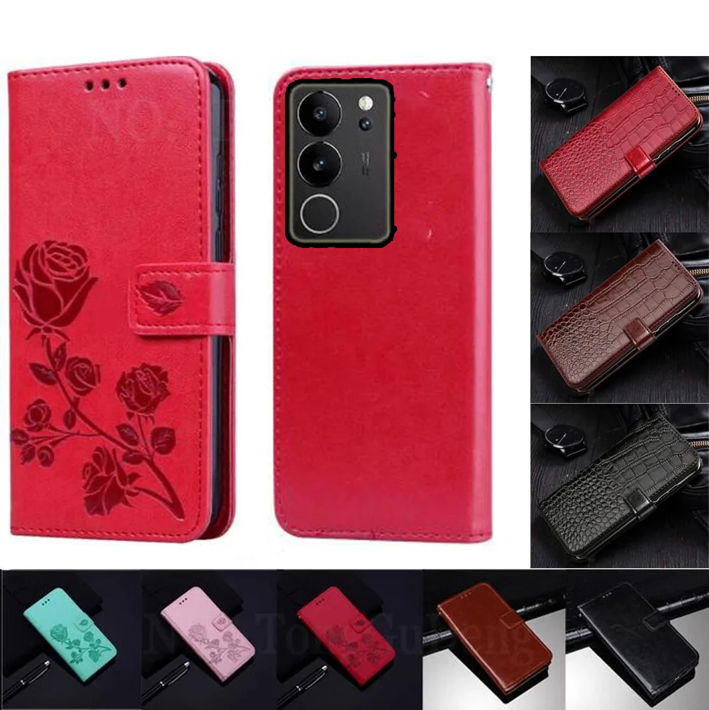 V29 Lite Case For Vivo V29 5G V 29 Pro Case Leather Wallet Flip Case For Vivo V29E Cover Coque Fundas For Vivo V29 Lite Case