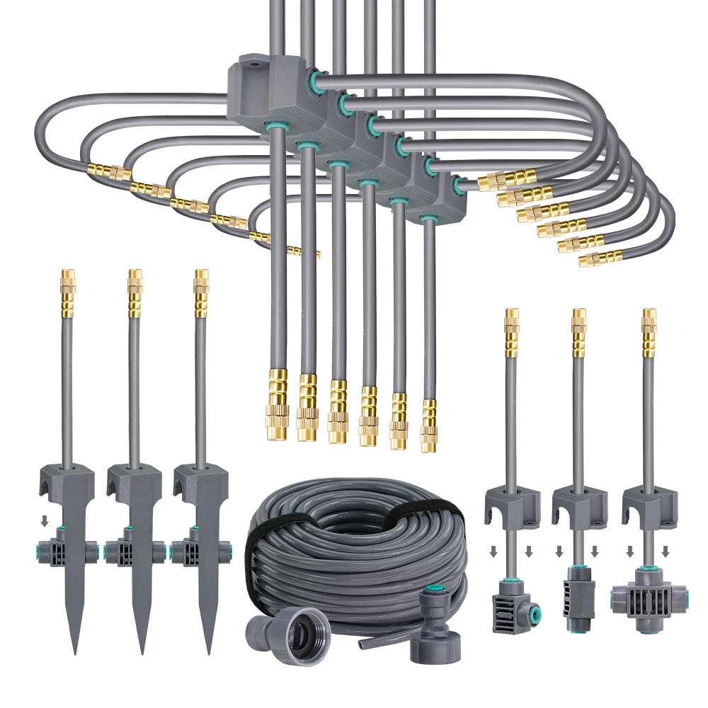 20/30/50CM DIY automatyczny mikro System nawadniania mosiężna dysza rozszerzenie 360 ° nawadniania kropelkowego zestaw chłodzenia mgły dla kwiat