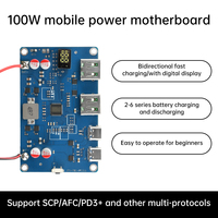 100W PD QC Bidirectional Fast Charging Power Bank Mobile Power Module 2-6S Lithium Battery Protection Motherboard Support MPPT