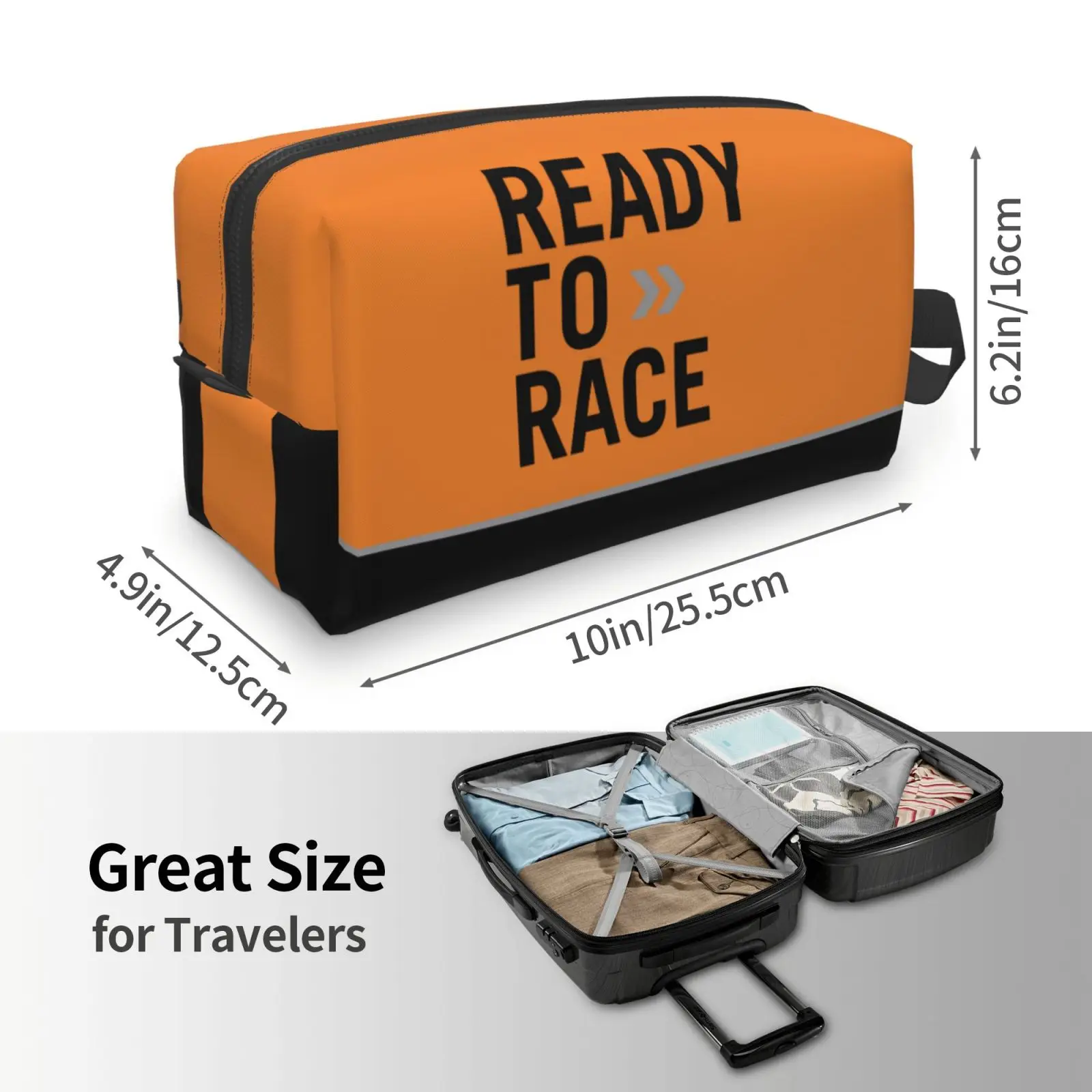 Cool Ready To Race Travel Toiletry Bag for Women Racing Sport Cosmetic Makeup Organizer Beauty Storage Dopp Kit