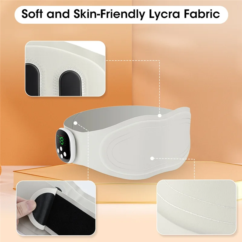 USB Charge Electric Waist Massager Lower Back Toning Belt For Belly Vibration Hot Compress Massage Belt Muscle Relax