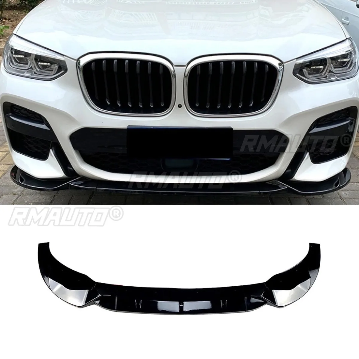 For BMW X3 G01 X4 G02 2018-2021 Car Front Bumper Spoiler Lip Diffuser Modification Part Bumper Guard Protector Car Accessories