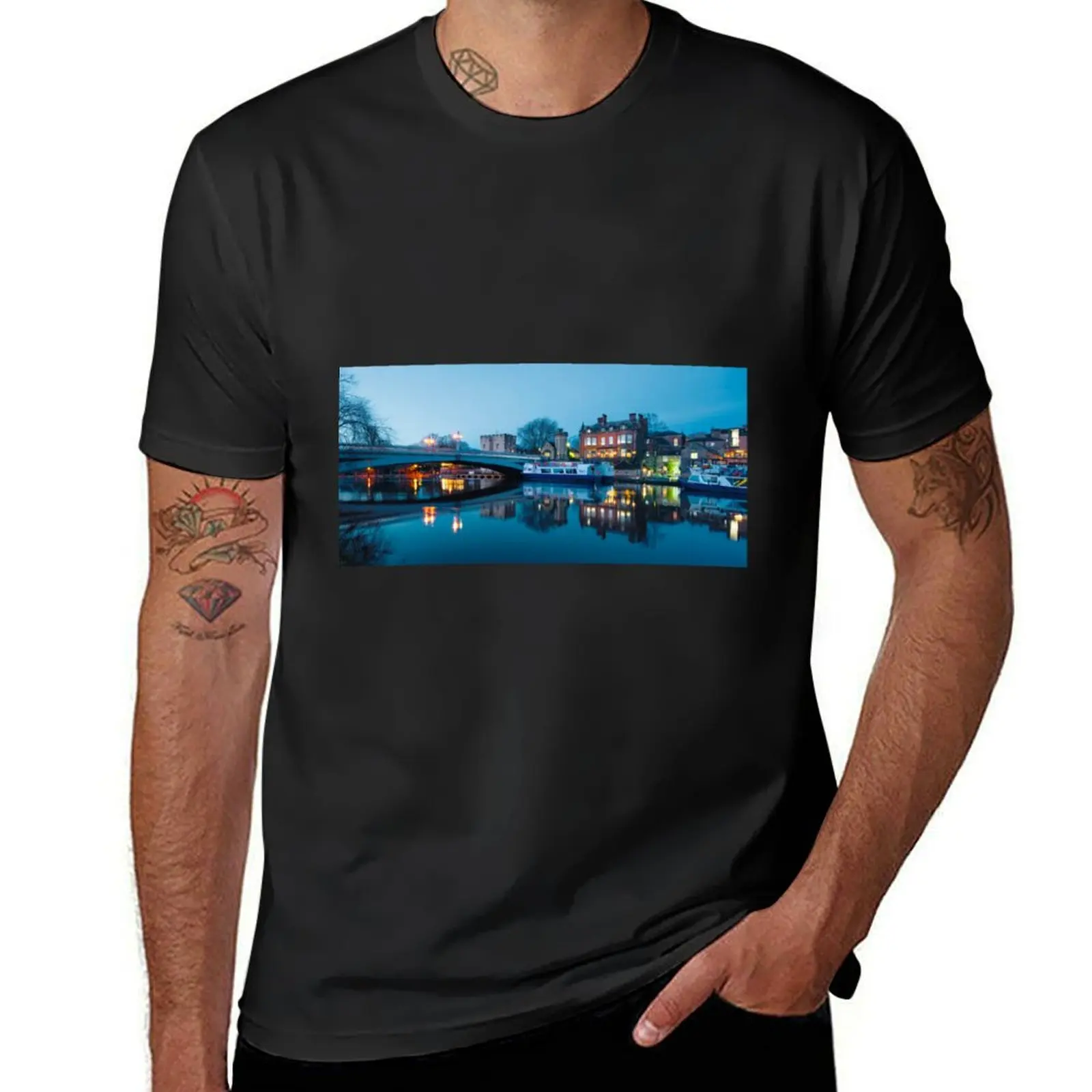 

Evening on York River Ouse T-Shirt vintage clothes graphics blanks boys animal print t shirts men