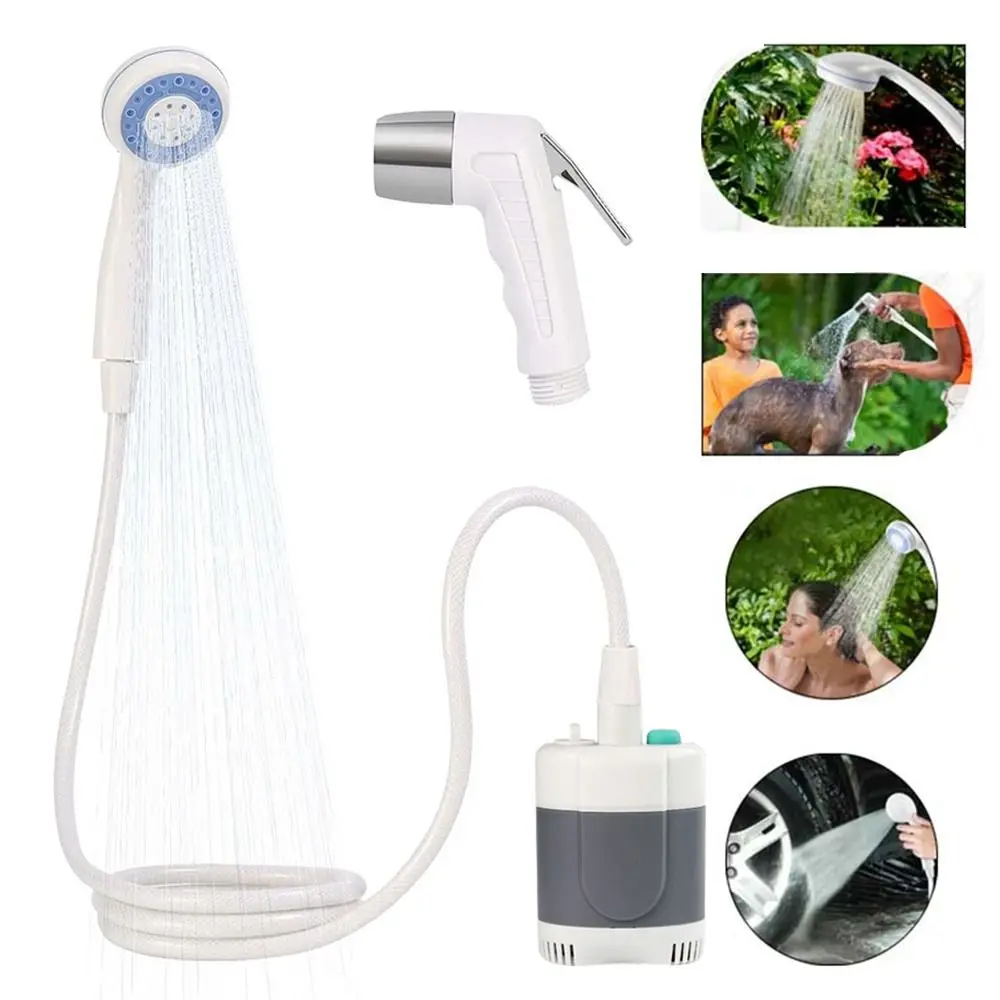 

Новый портативный душ 2200 мАч, перезаряжаемый универсальный походный душ, долговечный душ для кемпинга для пеших прогулок, путешествий, автофургона