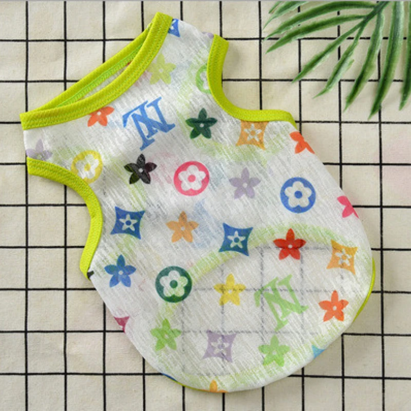 Summer Pet Dog Vest for Puppy T-shirt Breathability Cool Clothes for Small Medium Dogs Outfit Vest for Puppy  Shirt Thin Costume