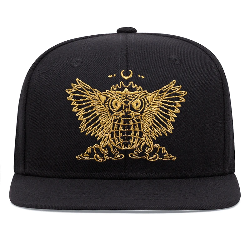 Fashion Eagle Embroidery Series Hat Baseball Hat Straight Buckle Snapback Cap Youth Hip Hop  Adjustable Cowboy Hat