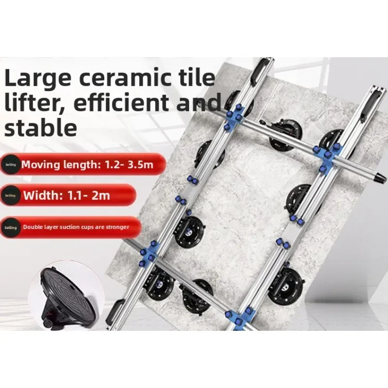 Slate tile handling strong vacuum suction cup plate lifter, stone and glass paving installation special tools