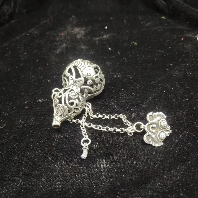 

Vintage Tibetan silver necklace, versatile sweater chain, ethnic style artistic accessories, gifts for family and friends