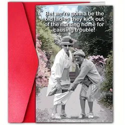 1 pc funny birthday greeting card with personalized creative pattern. Creative greeting card. Perfect gift for family, friends.