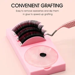 Reusable 2 in 1 Acrylic False Lashes Eyelash Stand Pad and Glue Holder Eyelashes Grafting Assistor Station Essential Tools