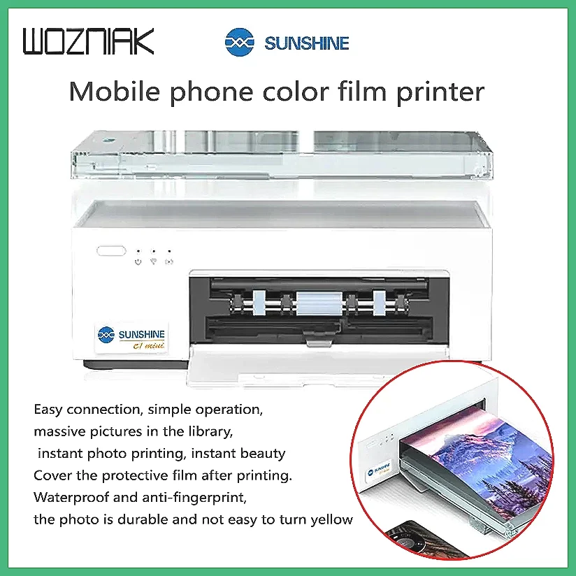 SUNSHINE C1 MINI Portable Smartphone Photo Printer, Instant Color Film Printer for Mobile