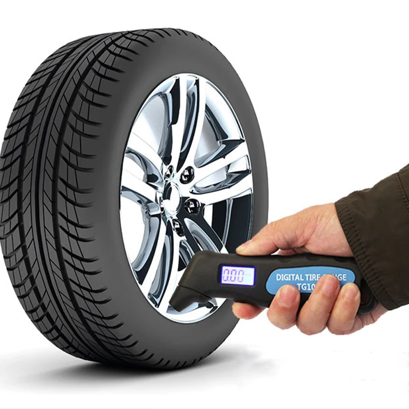 portability TG105L multifunctional Car Truck tire pressure gauge with backlit spotlight digital tire pressure testing tool