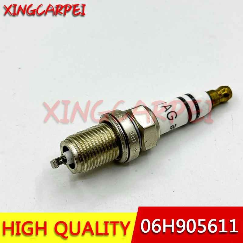 New 06H905611 F7KPP332U 4pcs Iridium Power Spark Plug For Audi A3 A4 A6 Q3 TT Allroad 2.0L