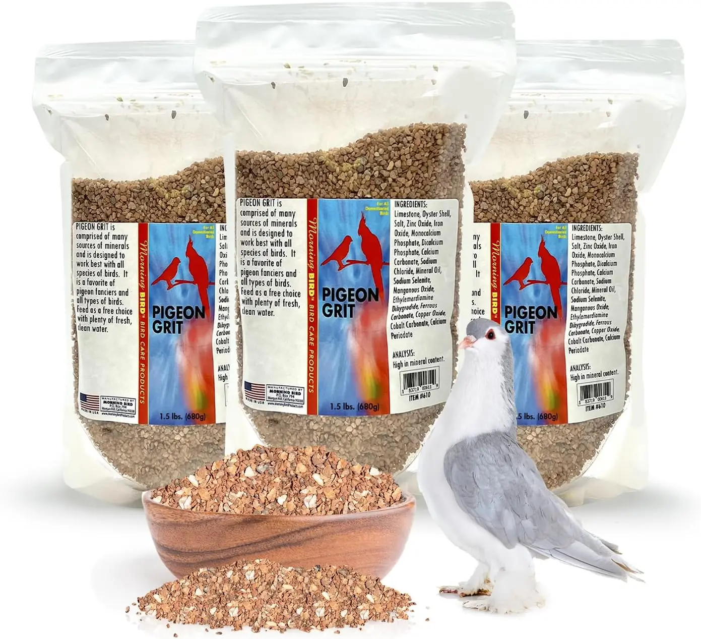 

Полезный и питательный корм для голубей, способствующий укреплению мышц и костей, для птиц, привыкших к кормлению гранулами - поддерживает здоровье.