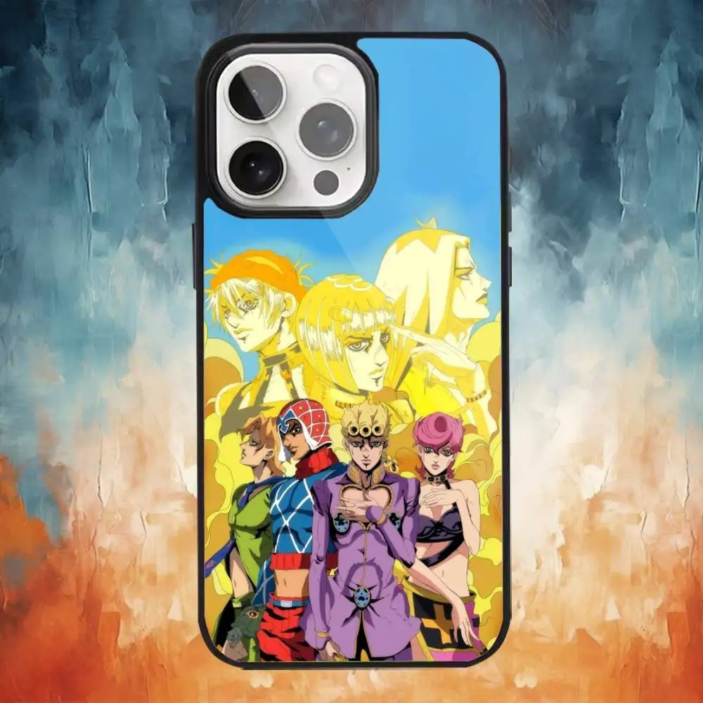 J-JoJo Bizarre Adventure Handyhülle für iPhone17,16,15,14,13,12,11 Plus, Pro Max, magnetisches Magsafe-Wireless-Laden