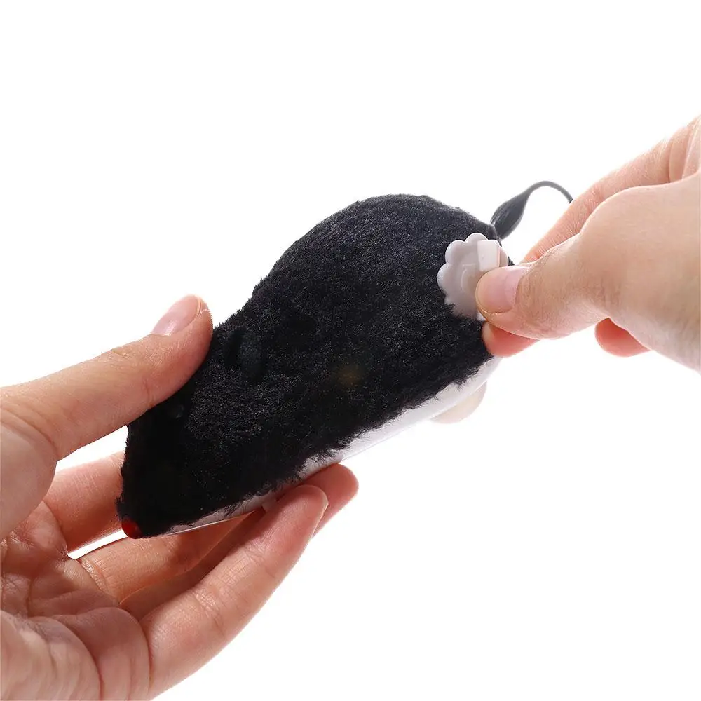 Artykuły dla zwierząt 1 szt. Produkty dla zwierząt Symulacja szczura Sprężynowy mechanizm dla kota i psa Zabawka nakręcana Myszka