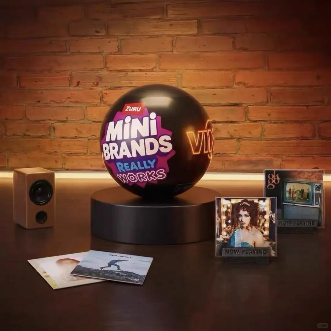 Authentische ZURU Mini Blind Box Überraschungsball Black Glue Record Blind Box Maschinen-Spielzeug MINI BRANDS VINYL Modisches Trendiges Spielgeschenk