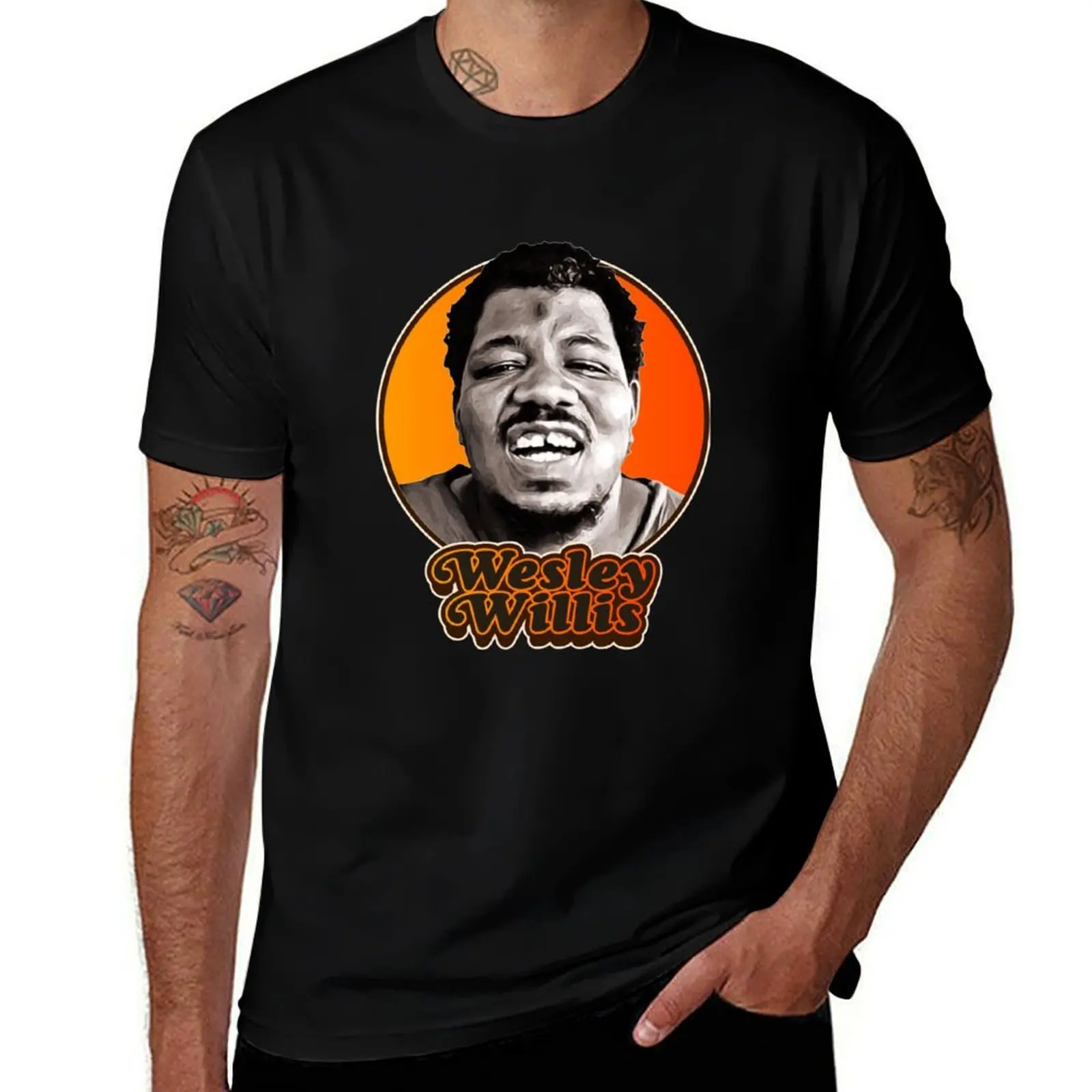 Retro Wesley Willis Tribute Classic T-Shirt Big Size Simple T-Shirt
