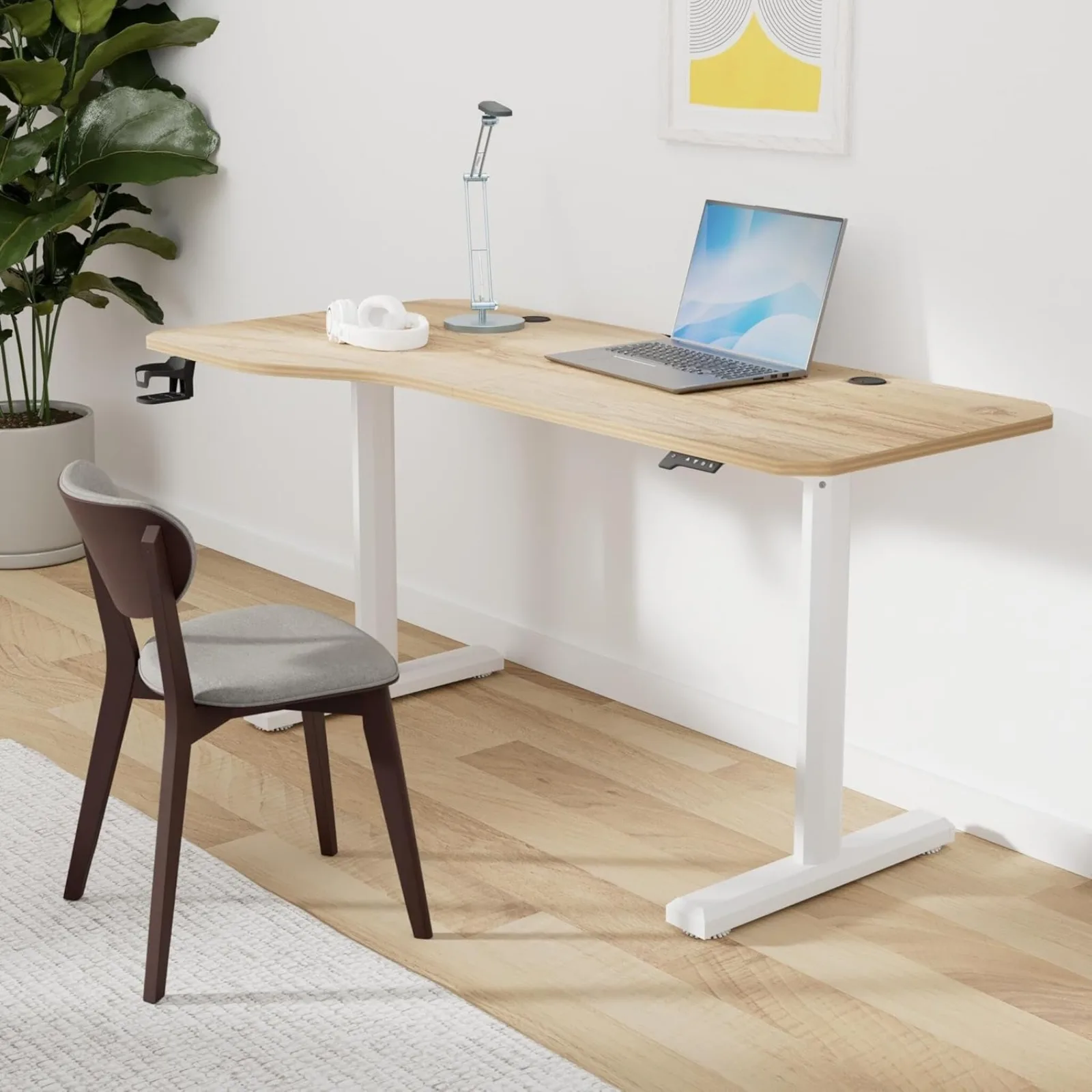 

US BANT 63"x28" L Shaped Standing Desk, Electric Stand up Height Adjustable Home Office Table, Sit Stand Desk,