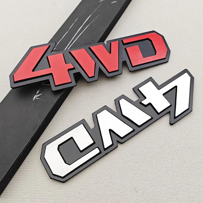 3D Metal Car Sticker Logo 4WD Fender Rear Trunk Emblem Badge For Wrangler Grand  Renegade Gladiator Commander Accessories