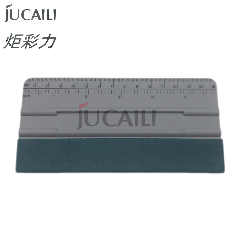 JCL High Quality 15.1cm 6 Inch Long Wiper Squeegee with Scale Suede Felt Plastic Card Scraper Wiper