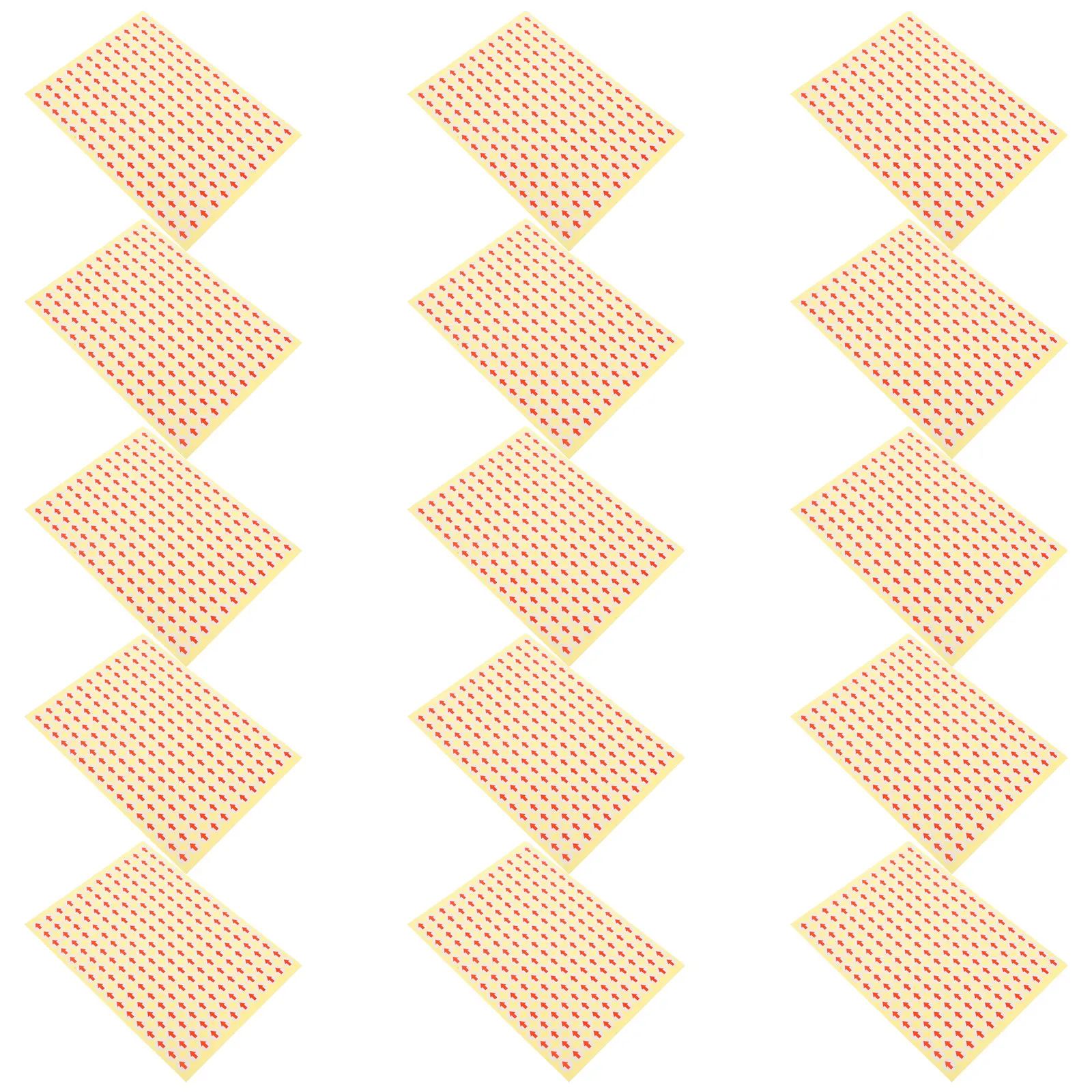 

15 Sheets Small Arrow Label Sheets Arrow Adhesive Stickers Clear Coding Sign for Nonconforming Items Factory Workshop