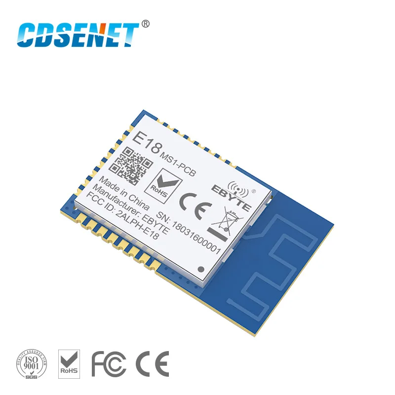 Zigbee 2.4GHz CC2530 Core Board SMD Wireless rf Module CDSENET E18-MS1-PCB SPI Transmitter Receiver with Shield PCB IPX Antenna