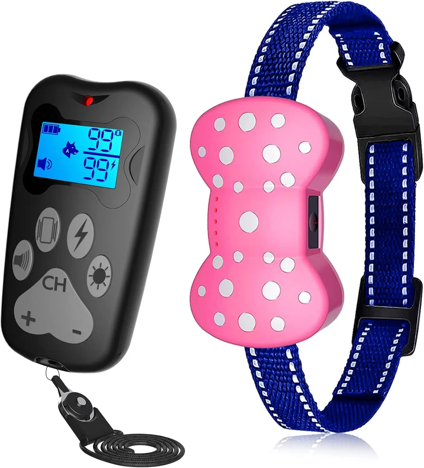

Dog Shock Collar 3000FT Remote Training, 3 Modes, Rechargeable E-Collar for Dogs 8-110lbs