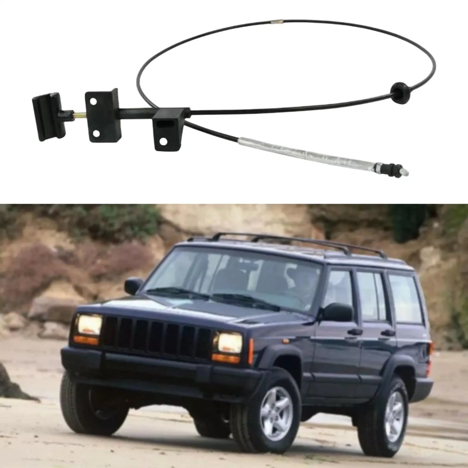 Plastic Hood Latch Release Cable Vehicle Repair Wire Replacement Parts for Jeep Cherokee 1997-2001