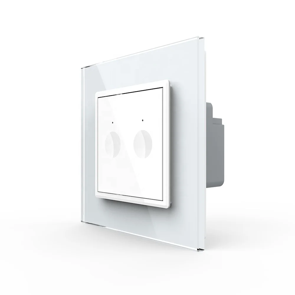 Livolo Electric Switch Wall Light Touch Module EU Standard 2 Gang 1 Way 80mm*80mm 10A 220V