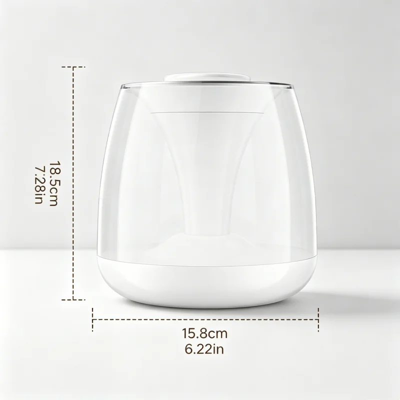 Large Capacity Top-Fill Humidifier with Dual Nozzle & High Mist Output, Smart Auto-Detect Humidistat & Quiet Operation for Home