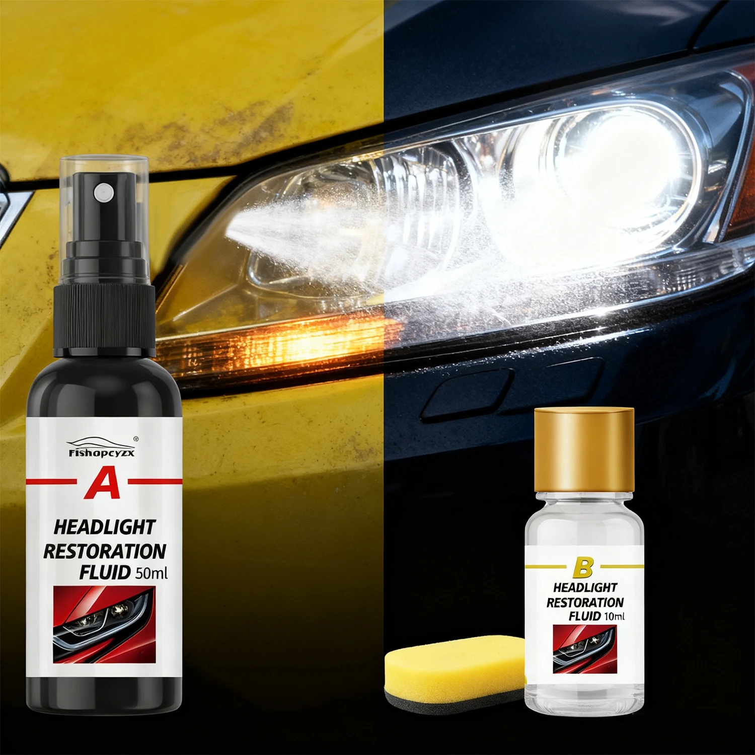 

Car Headlight Restoration Polishing Kits Headlamp Scratch Remover Repair Cleaning Oxidation Headlight Crystal Coating Liquid