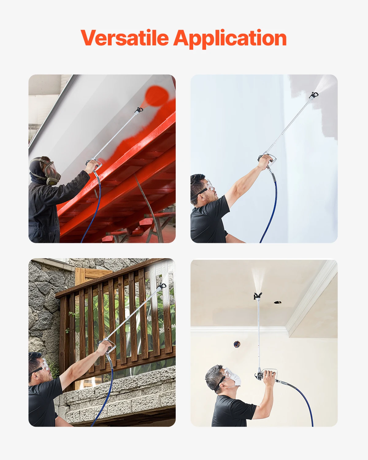 SucceBuy Kit tubo flessibile per pistola a spruzzo airless 3600PSI Set tubo flessibile per spruzzatore di vernice ad alta pressione Kit pistola a spruzzo airless con giunto girevole