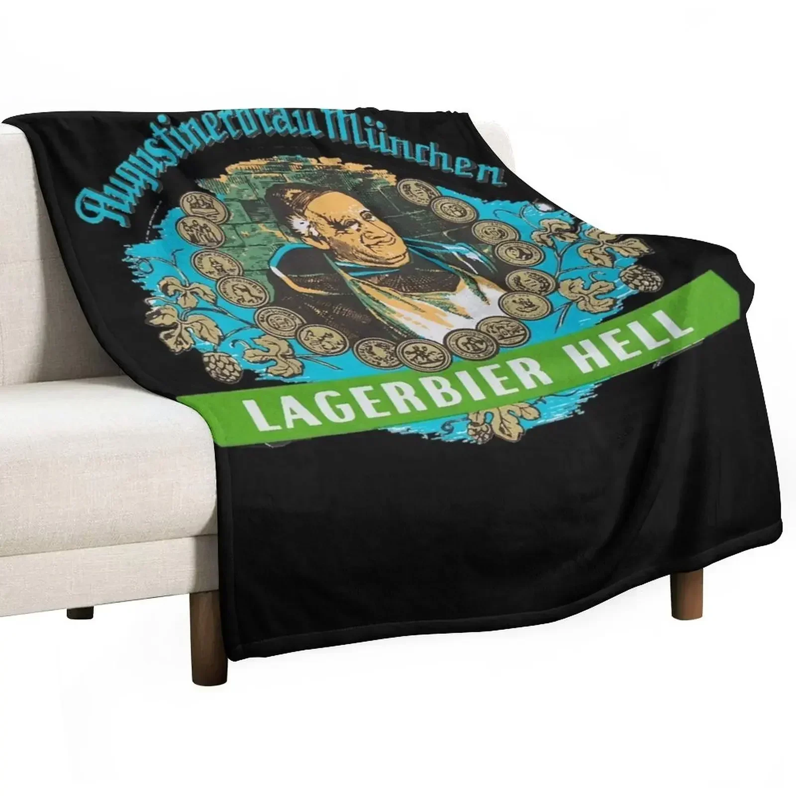 

New Augustiner Munich Beer...Lagerbier Hell Classic T-Shirt Throw Blanket Plaid Winter beds Luxury Brand Blankets