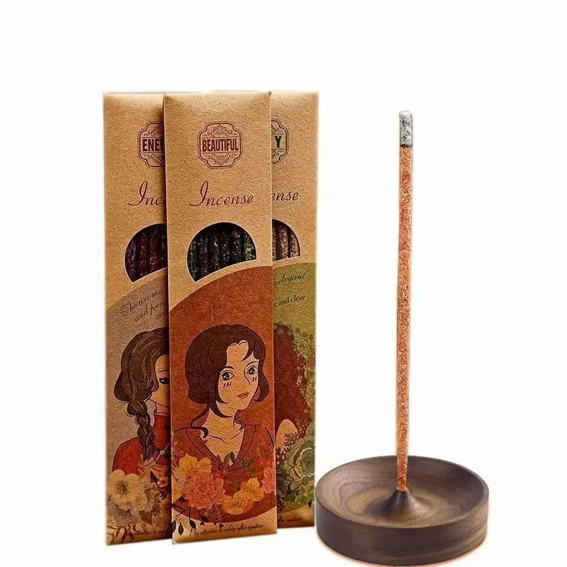 أعواد بخور بالو سانتو الأرجنتينية الملفوفة يدويًا مع بتلات الزهور المريمية والطبيعية للتأمل الروحي والاسترخاء في المنزل 15 عبوة