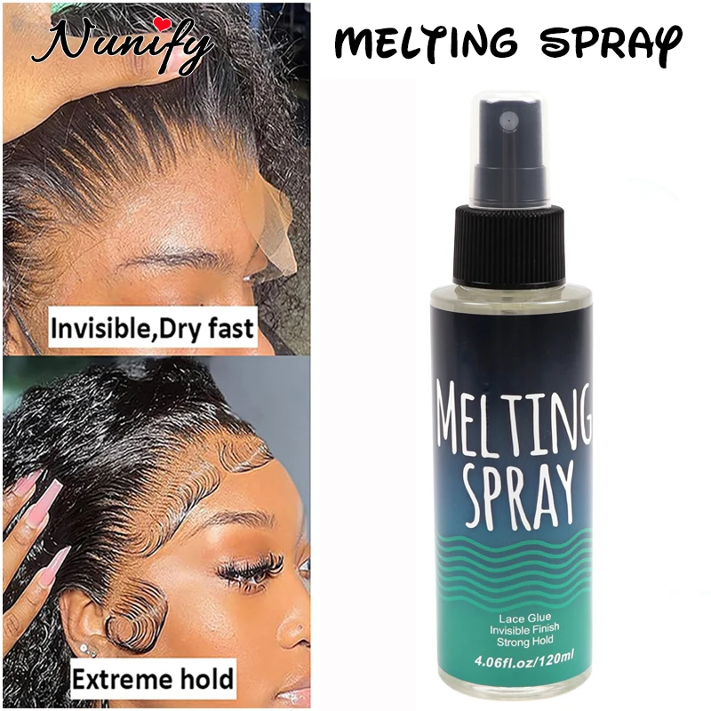 Lace Melting Spray For Lace Wigs Lace Wig Glue Waterproof Glue Spray Invisible Lace Glue Spray For Wigs Melt 120Ml/Bottle