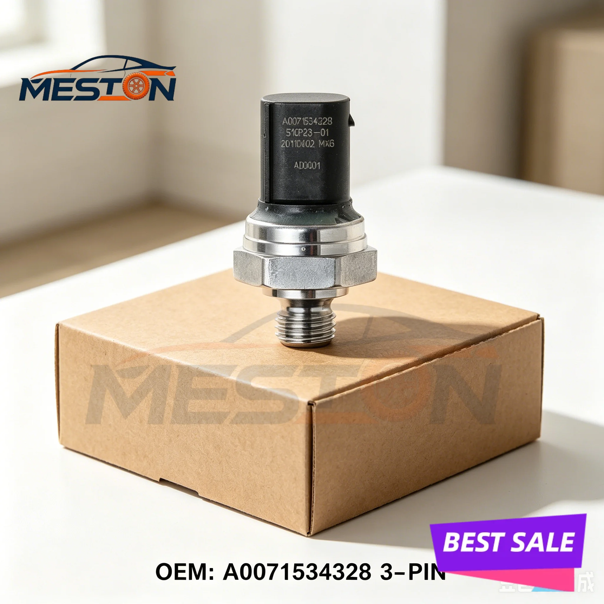 OEM 81CP3701 81CP37-01 A6519050200 Fuel Rail Pressure Regulator Sensor For Mercedes Benz A0071534328