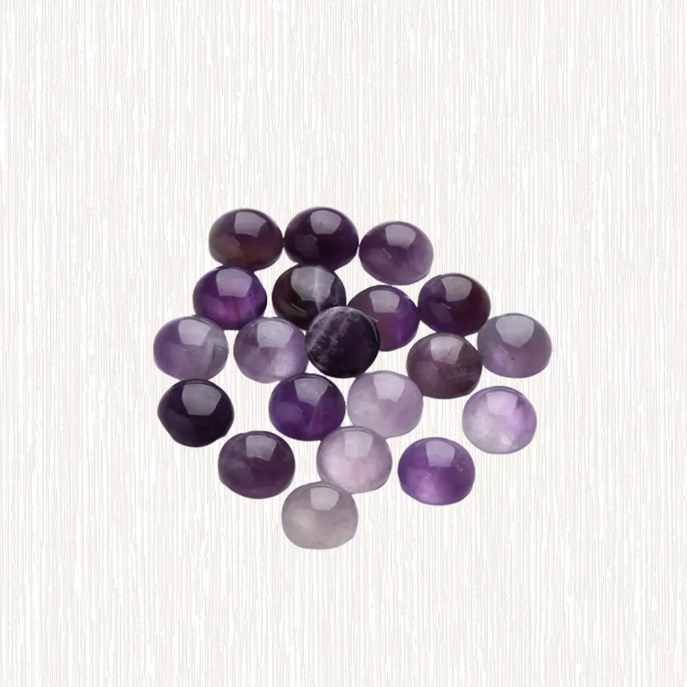 

20Pcs 1cm Purple Crystal Stone Cabochons Round Glass Patches for Earring Cufflink Decorations DIY Jewelry Design