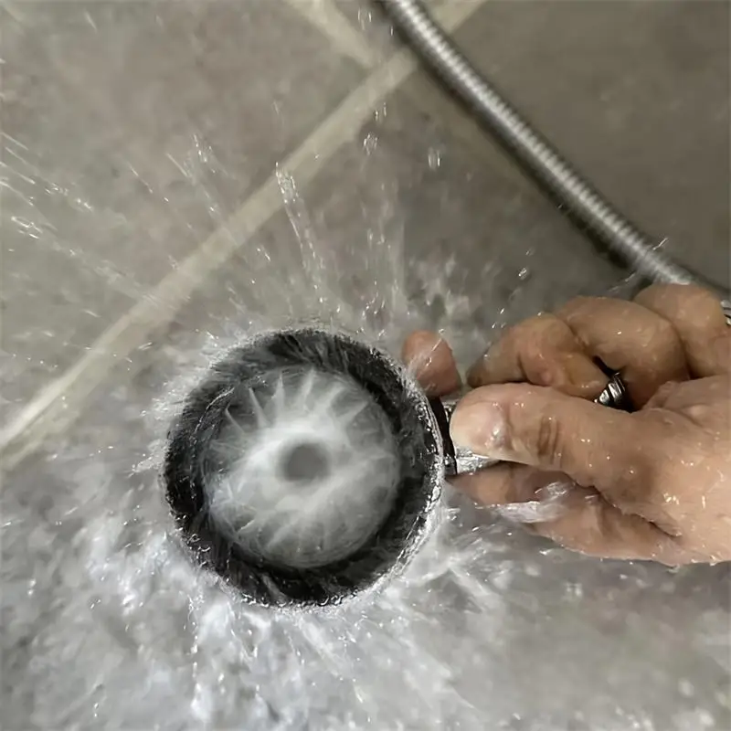 Men Handheld Shower Head High Pressure Spiral Nozzle Flushing Massage Circular Shower Head Shower Accessories