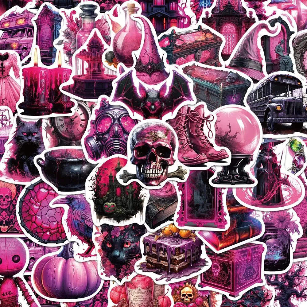 

10/30/50pcs Witchy Magic Goth Cartoon Stickers for Skateboard Car Motorcycle Waterproof Horror Decals Cool Sticker Kids DIY Toys