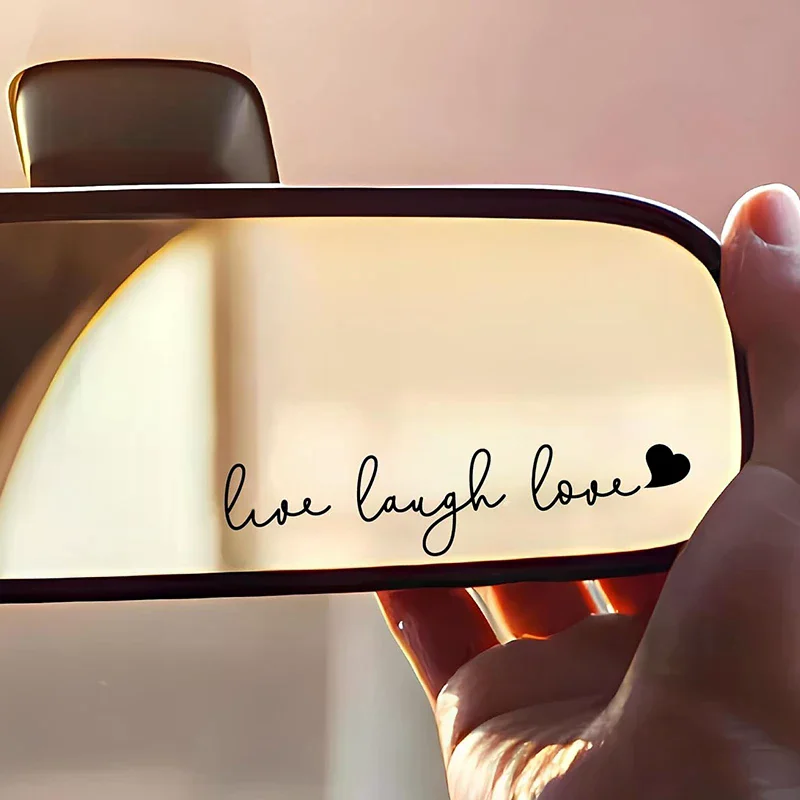 

2Pcs Creative English Inspirational Car Rearview Mirror Decal Cute Car Vinyl Funny Art Sticker Decor Car Interior Accessories