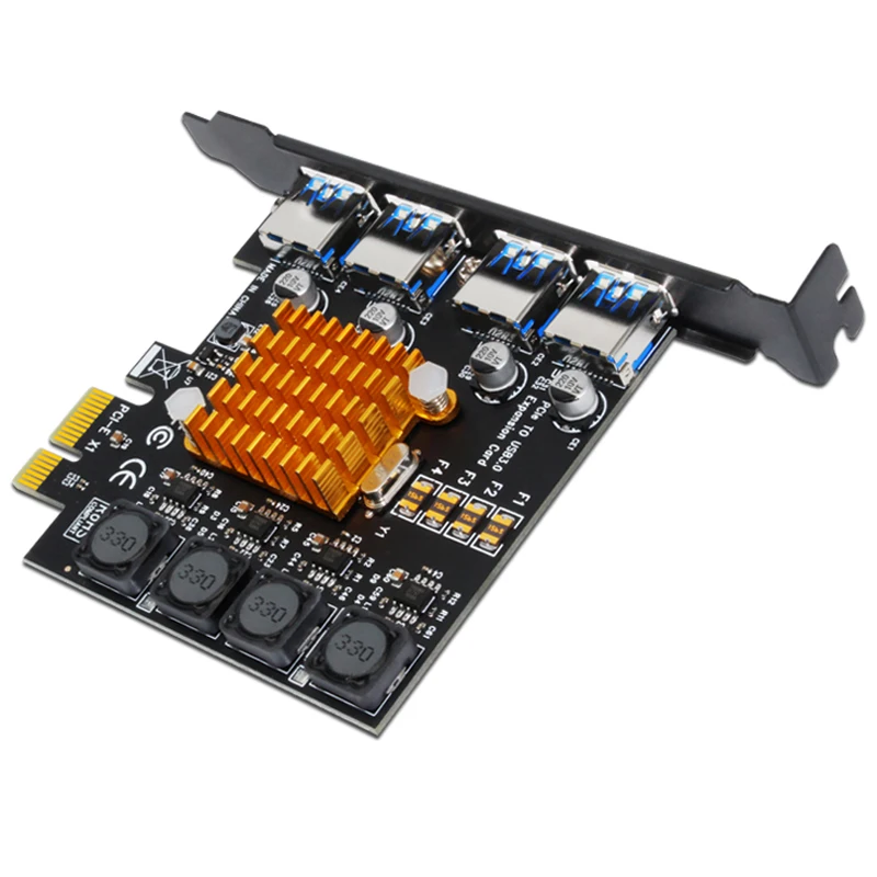 

PCIE USB 3.0 HUB Controller Cards 4 Port USB 3.0 PCI Express Card USB3.0 PCIE Extender Card USB 3.0 PCI-E Expansion Card Adapter