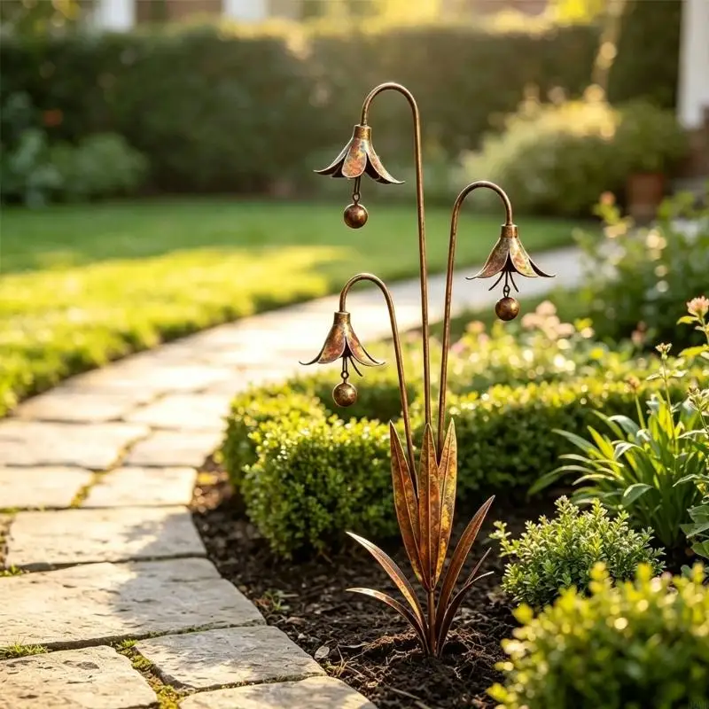 Handmade Iron Yard Feature With sparkling Finish For Landscape Improvement 33in JOMD